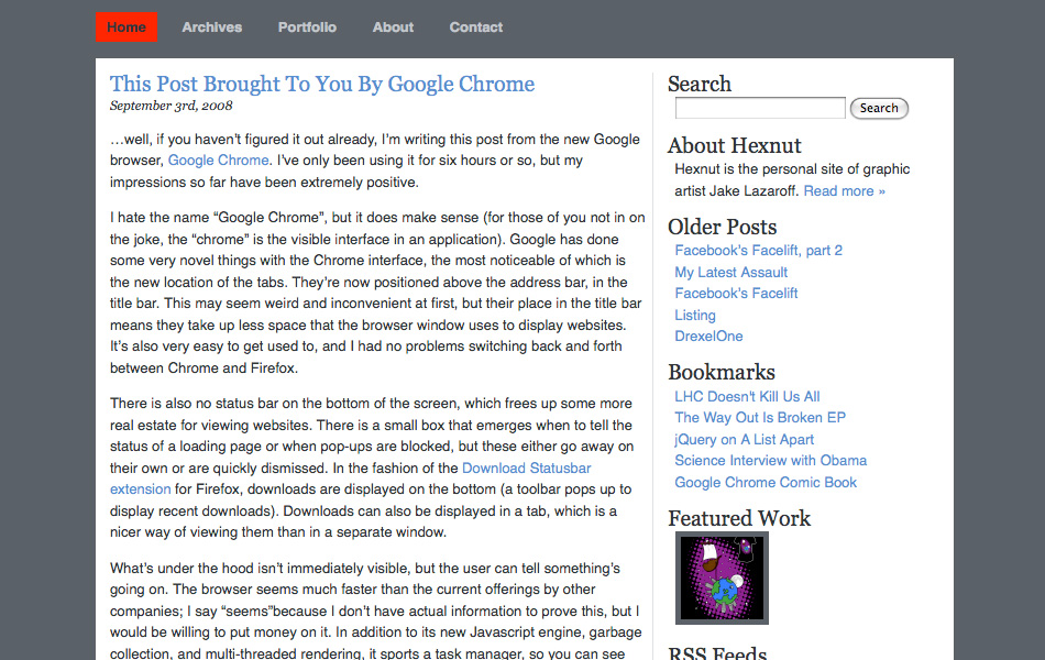A screenshot of Hexnut as of 2008